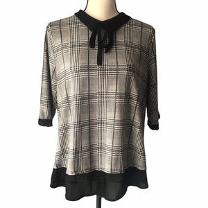 Faith & Joy Black and grey blouse